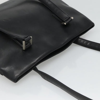 CHANEL Shoulder Bag Leather Black CC bs22384