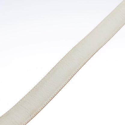 CHANEL Belt Leather 40.9"" Gold White CC bs22410