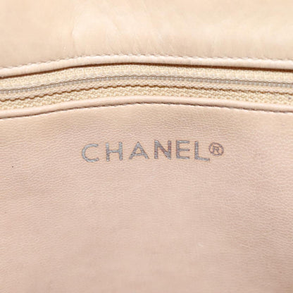 CHANEL Matelasse Chain Shoulder Bag Lamb Skin Beige CC bs22414