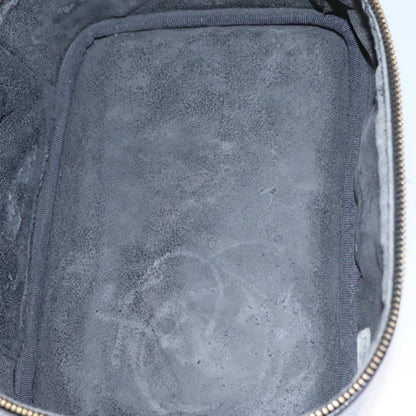 CHANEL Vanity Cosmetic Pouch Caviar Skin Black Gold CC bs22423