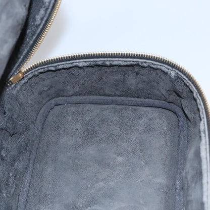 CHANEL Vanity Cosmetic Pouch Caviar Skin Black Gold CC bs22423