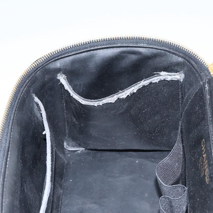 CHANEL Vanity Hand Bag Patent leather Black CC bs22424