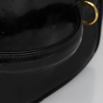 CHANEL Vanity Hand Bag Patent leather Black CC bs22424
