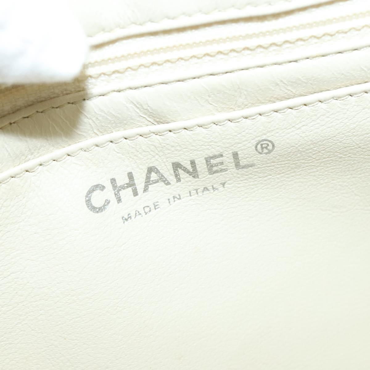 CHANEL Chain Shoulder Bag Leather Beige CC bs22626