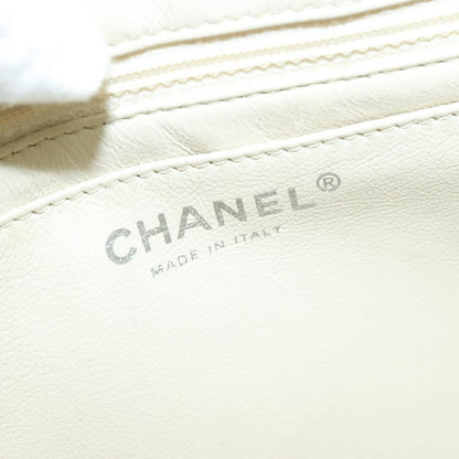 CHANEL Chain Shoulder Bag Leather Beige CC bs22626