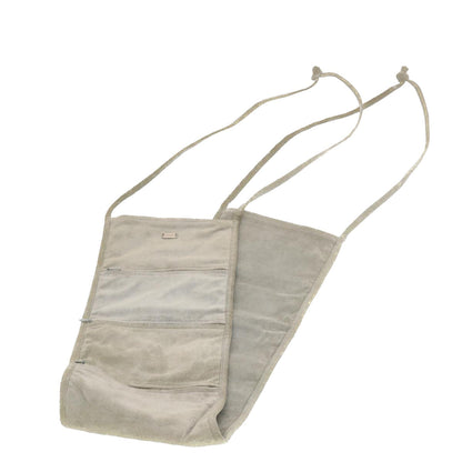 CHANEL Wall Hanging Pouch Suede Gray CC bs5681