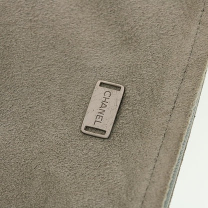 CHANEL Wall Hanging Pouch Suede Gray CC bs5681