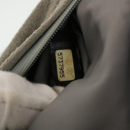 CHANEL Wall Hanging Pouch Suede Gray CC bs5681