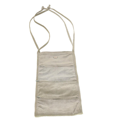 CHANEL Wall Hanging Pouch Suede Gray CC bs5681