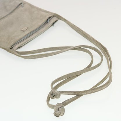 CHANEL Wall Hanging Pouch Suede Gray CC bs5681