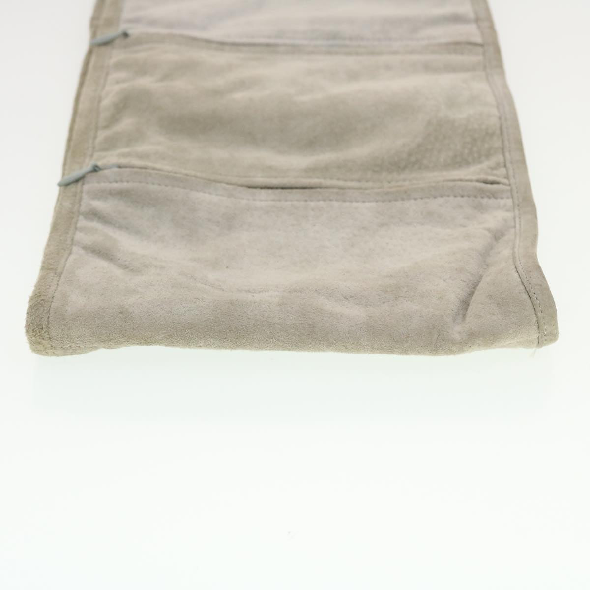 CHANEL Wall Hanging Pouch Suede Gray CC bs5681