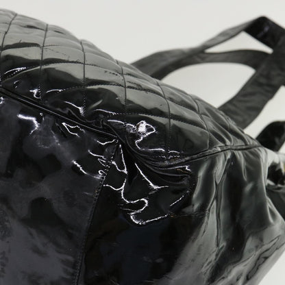 CHANEL Shoulder Bag Patent leather Black CC bs6675