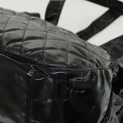 CHANEL Shoulder Bag Patent leather Black CC bs6675
