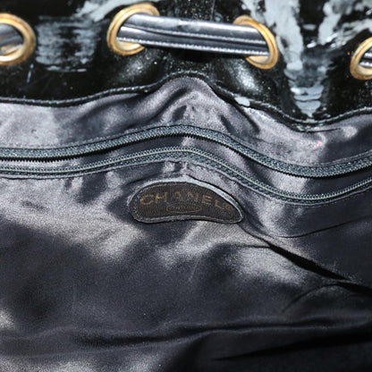 CHANEL Shoulder Bag Patent leather Black CC bs6675