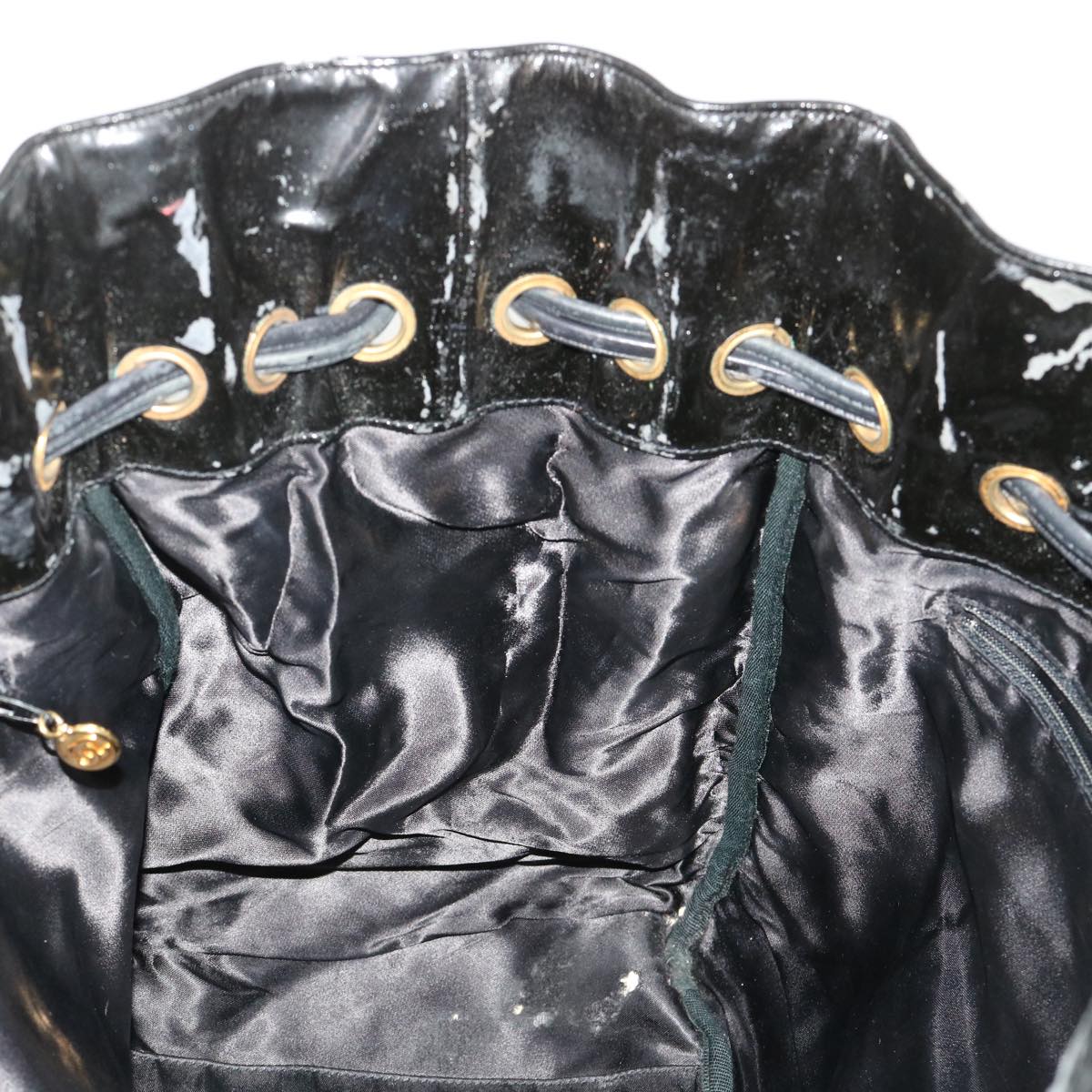 CHANEL Shoulder Bag Patent leather Black CC bs6675