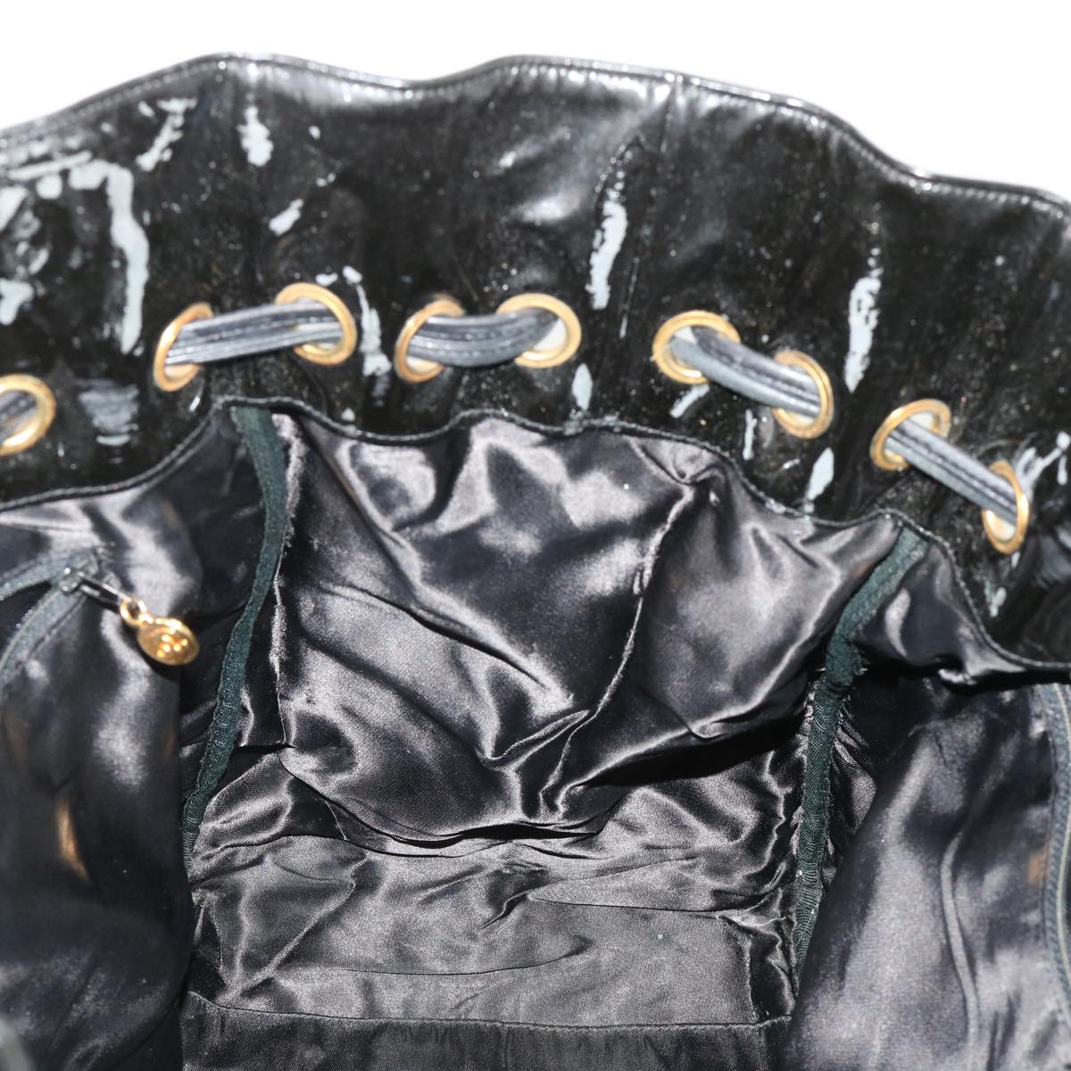 CHANEL Shoulder Bag Patent leather Black CC bs6675
