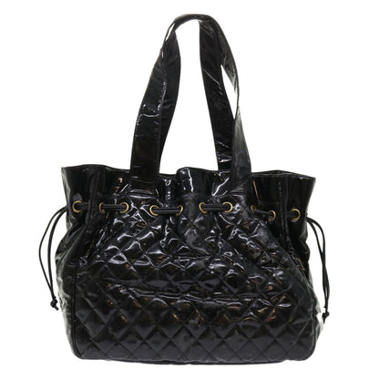CHANEL Shoulder Bag Patent leather Black CC bs6675