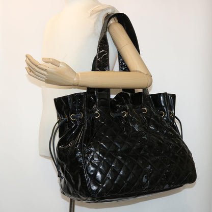 CHANEL Shoulder Bag Patent leather Black CC bs6675