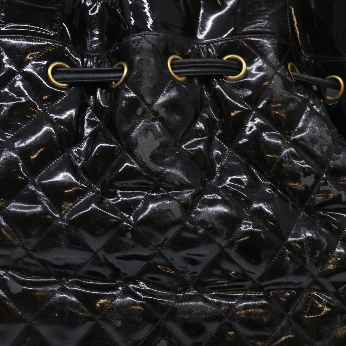 CHANEL Shoulder Bag Patent leather Black CC bs6675