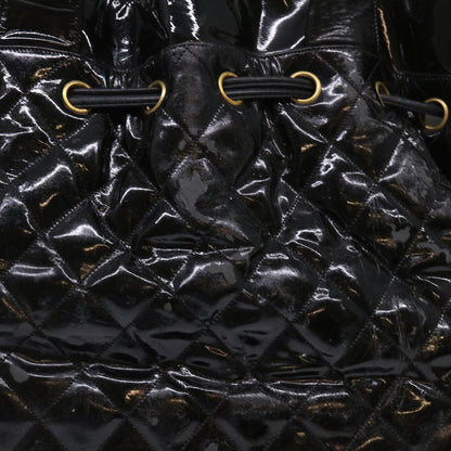 CHANEL Shoulder Bag Patent leather Black CC bs6675