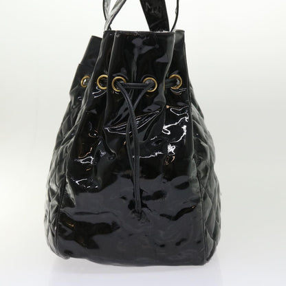 CHANEL Shoulder Bag Patent leather Black CC bs6675