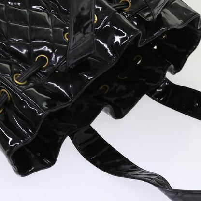 CHANEL Shoulder Bag Patent leather Black CC bs6675