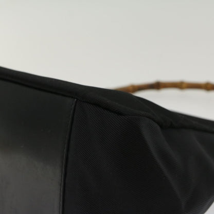 GUCCI Bamboo Shoulder Bag Nylon Black 000205805095  bs6818