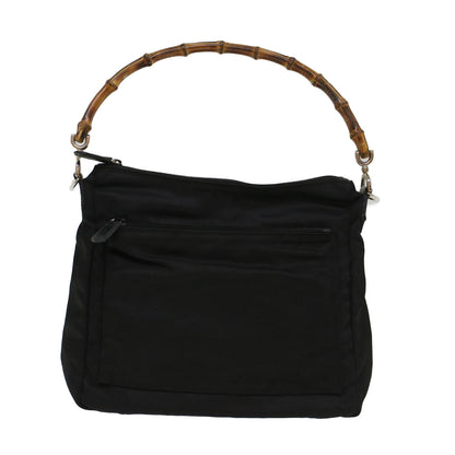 GUCCI Bamboo Shoulder Bag Nylon Black 000205805095  bs6818