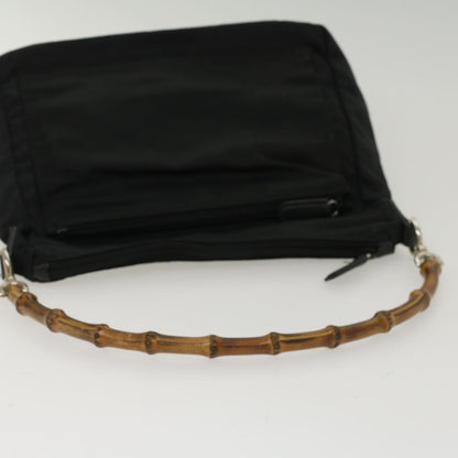 GUCCI Bamboo Shoulder Bag Nylon Black 000205805095  bs6818