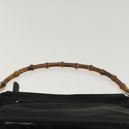 GUCCI Bamboo Shoulder Bag Nylon Black 000205805095  bs6818