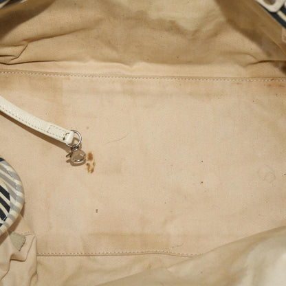 CHANEL Shoulder Bag Canvas White CC bs6944