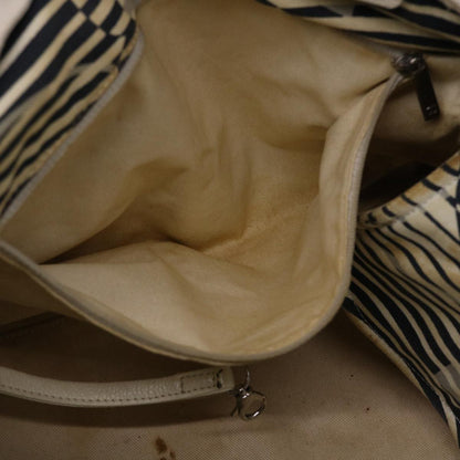 CHANEL Shoulder Bag Canvas White CC bs6944