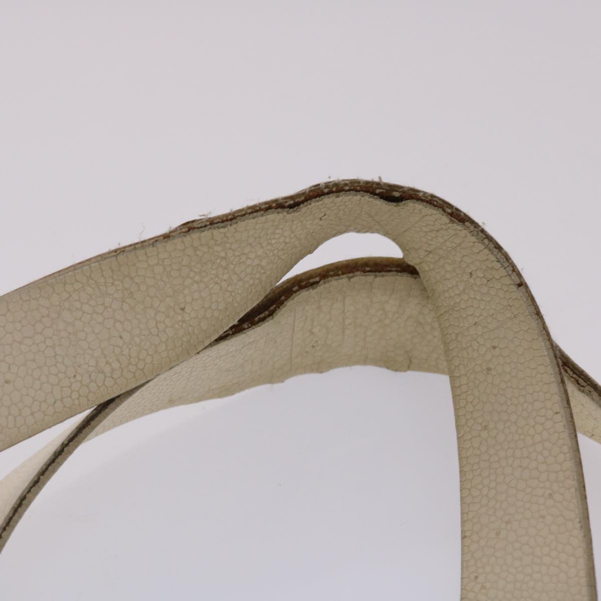 CHANEL Shoulder Bag Canvas White CC bs6944