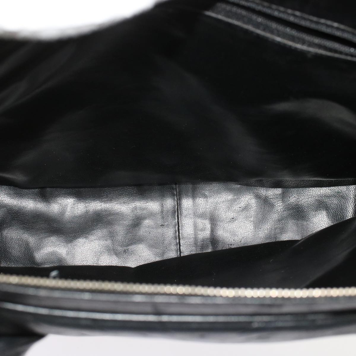 CHANEL V Stitch Hand Bag Leather Black CC bs7027