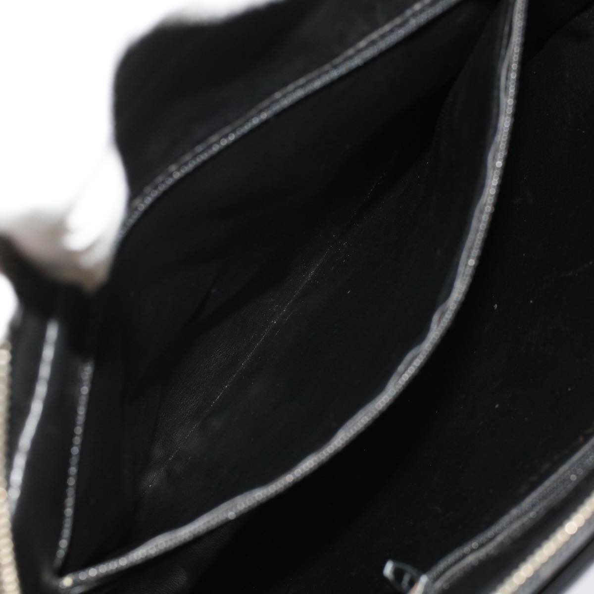 CHANEL V Stitch Hand Bag Leather Black CC bs7027