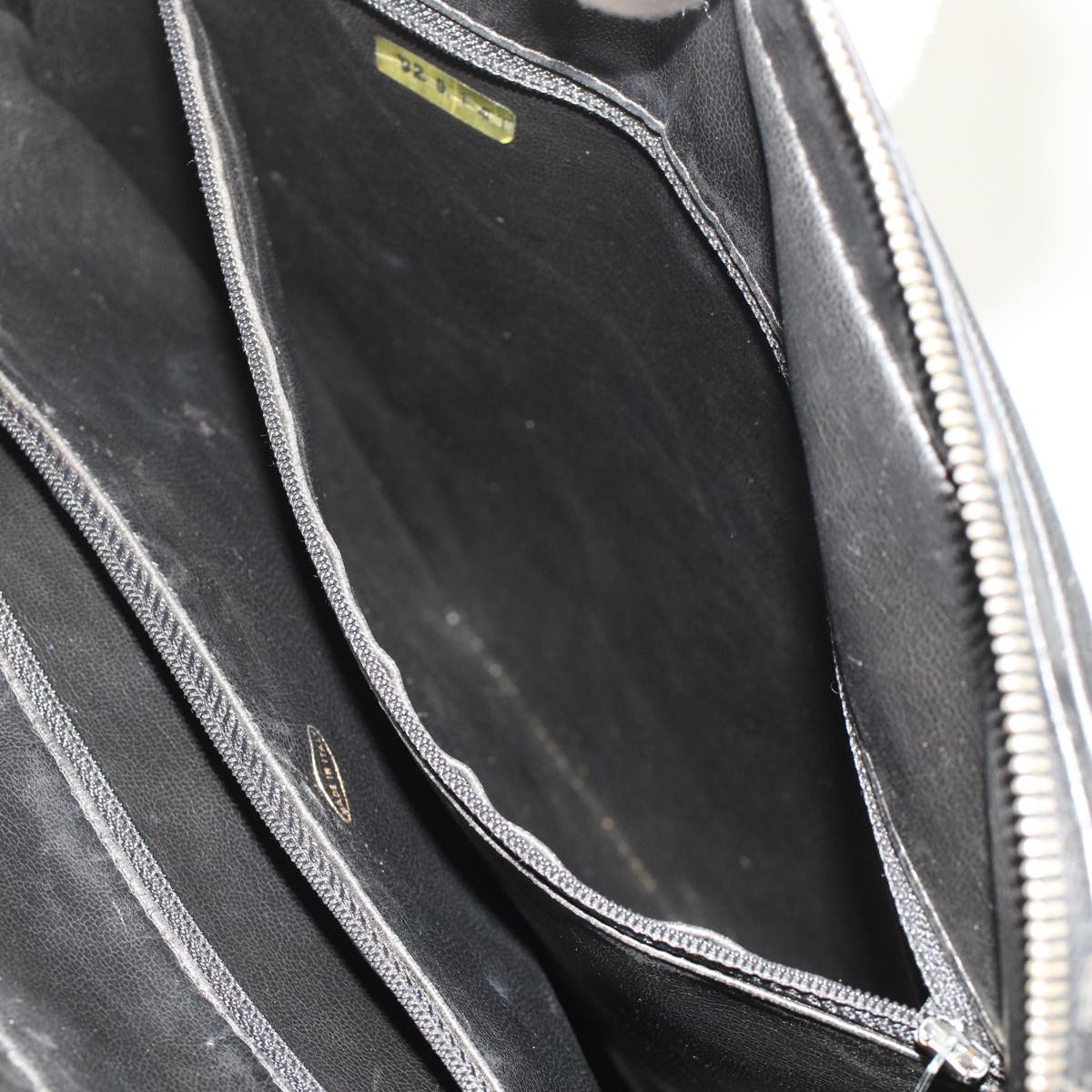 CHANEL V Stitch Hand Bag Leather Black CC bs7027