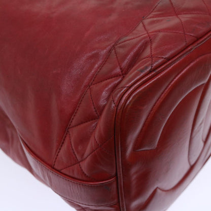 CHANEL Chain Shoulder Bag Lamb Skin Red CC bs7902