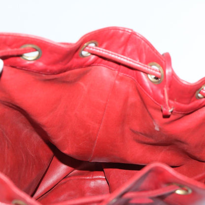 CHANEL Chain Shoulder Bag Lamb Skin Red CC bs7902