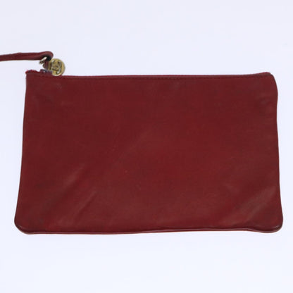 CHANEL Chain Shoulder Bag Lamb Skin Red CC bs7902