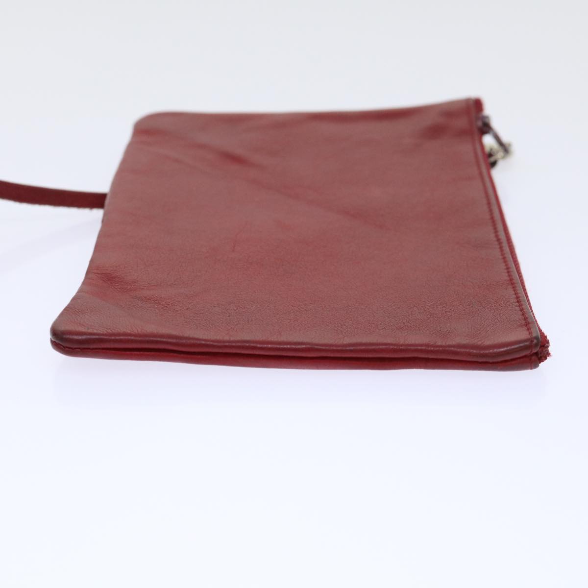 CHANEL Chain Shoulder Bag Lamb Skin Red CC bs7902