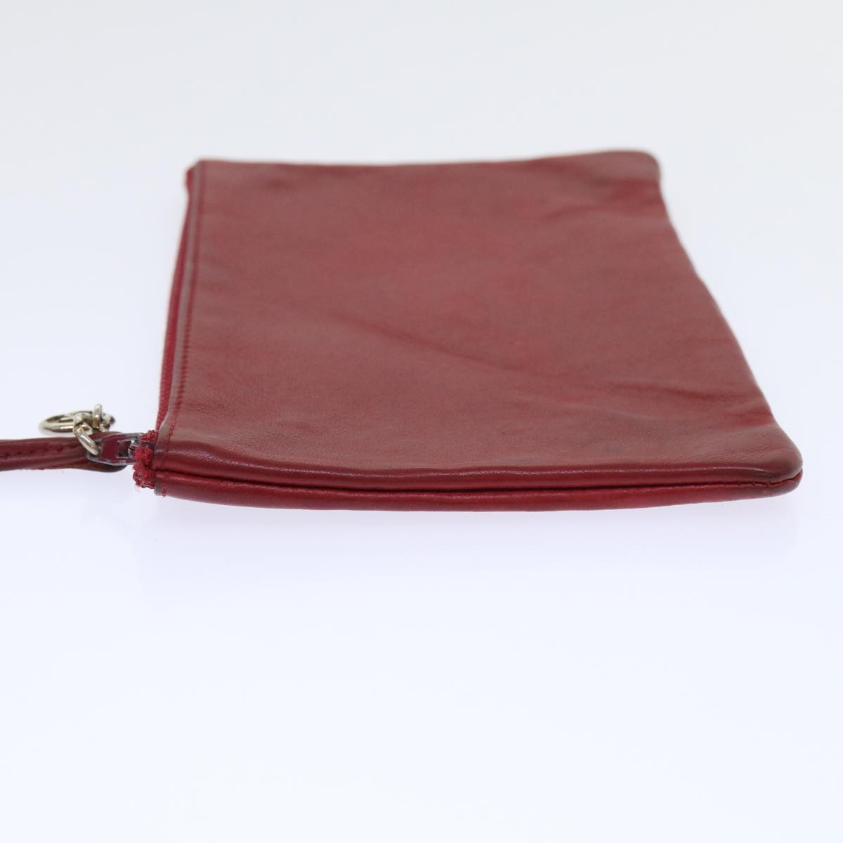 CHANEL Chain Shoulder Bag Lamb Skin Red CC bs7902