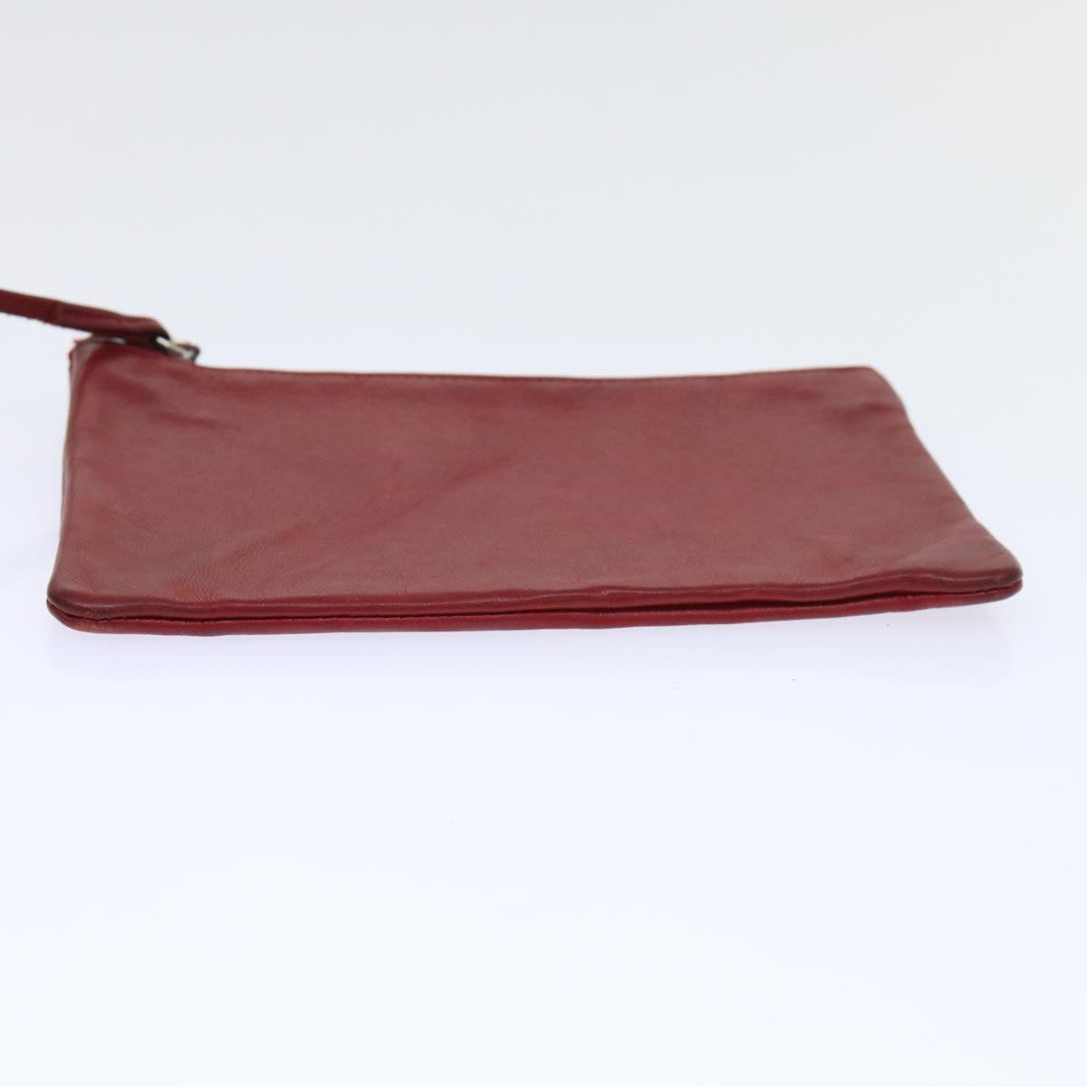 CHANEL Chain Shoulder Bag Lamb Skin Red CC bs7902