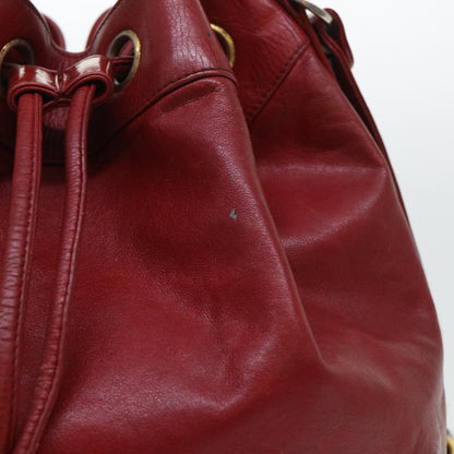 CHANEL Chain Shoulder Bag Lamb Skin Red CC bs7902