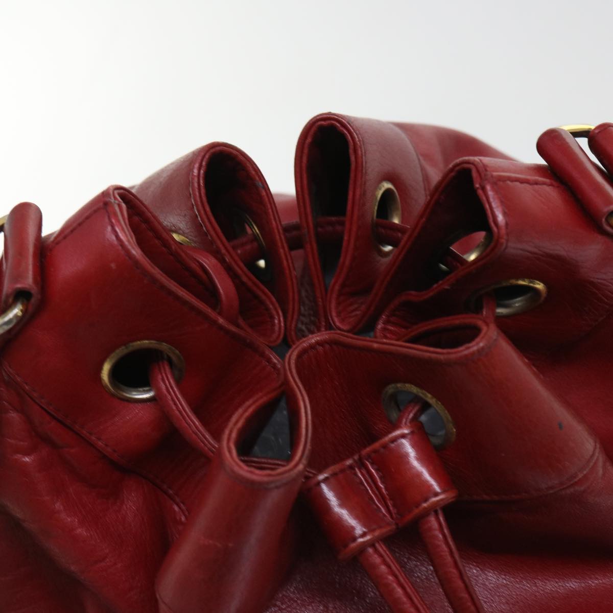 CHANEL Chain Shoulder Bag Lamb Skin Red CC bs7902