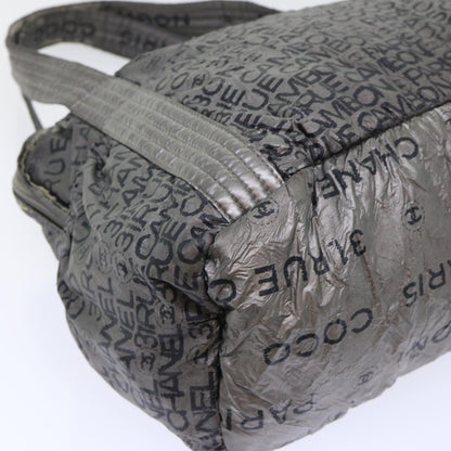 CHANEL Unlimited Shoulder Bag Nylon Silver CC bs8018