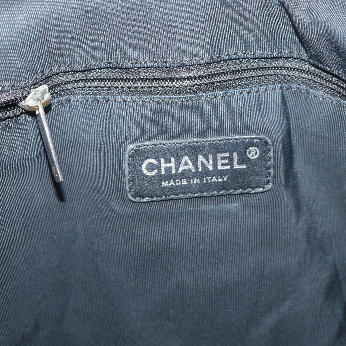 CHANEL Unlimited Shoulder Bag Nylon Silver CC bs8018