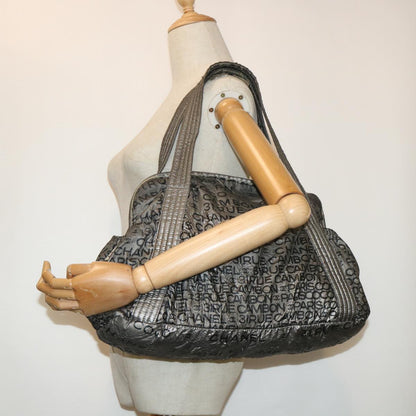 CHANEL Unlimited Shoulder Bag Nylon Silver CC bs8018