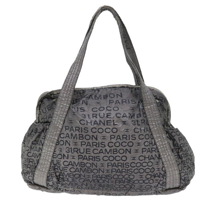 CHANEL Unlimited Shoulder Bag Nylon Silver CC bs8018