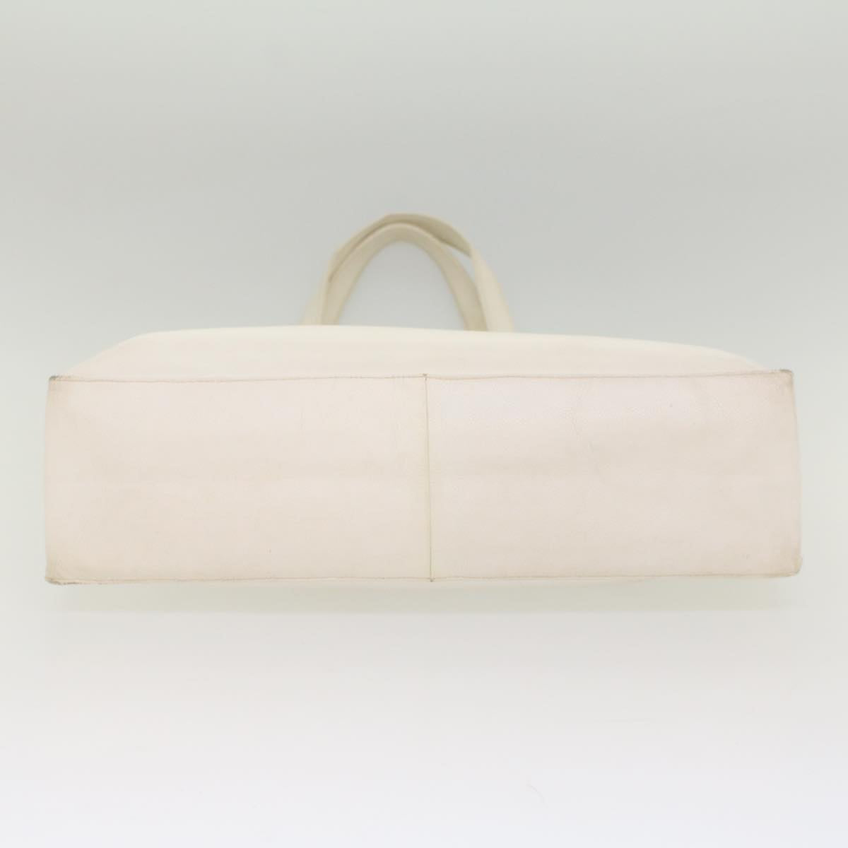 CHANEL Tote Bag Caviar Skin White CC bs8320