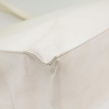 CHANEL Tote Bag Caviar Skin White CC bs8320